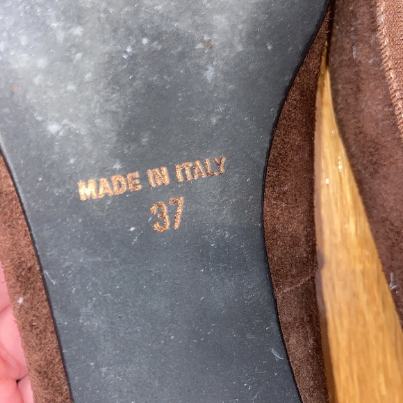 Brown suede ballet flats - Picture 5 of 5